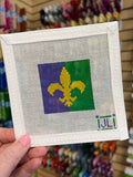 Fleur de Lis (Bright) 2" Square Canvas