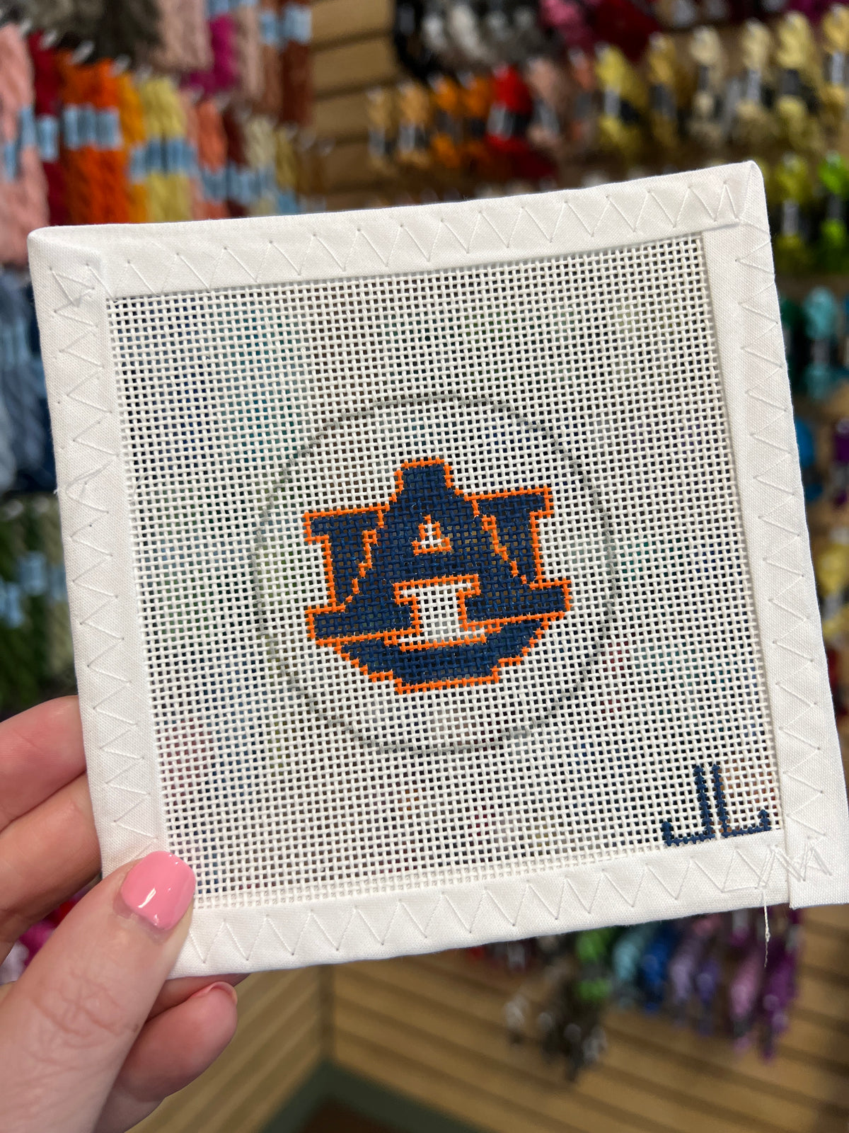 Auburn Logo 2" Round Canvas
