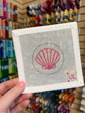 Pink Seashell 2" Round Canvas