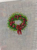 Red Bow Wreath Canvas