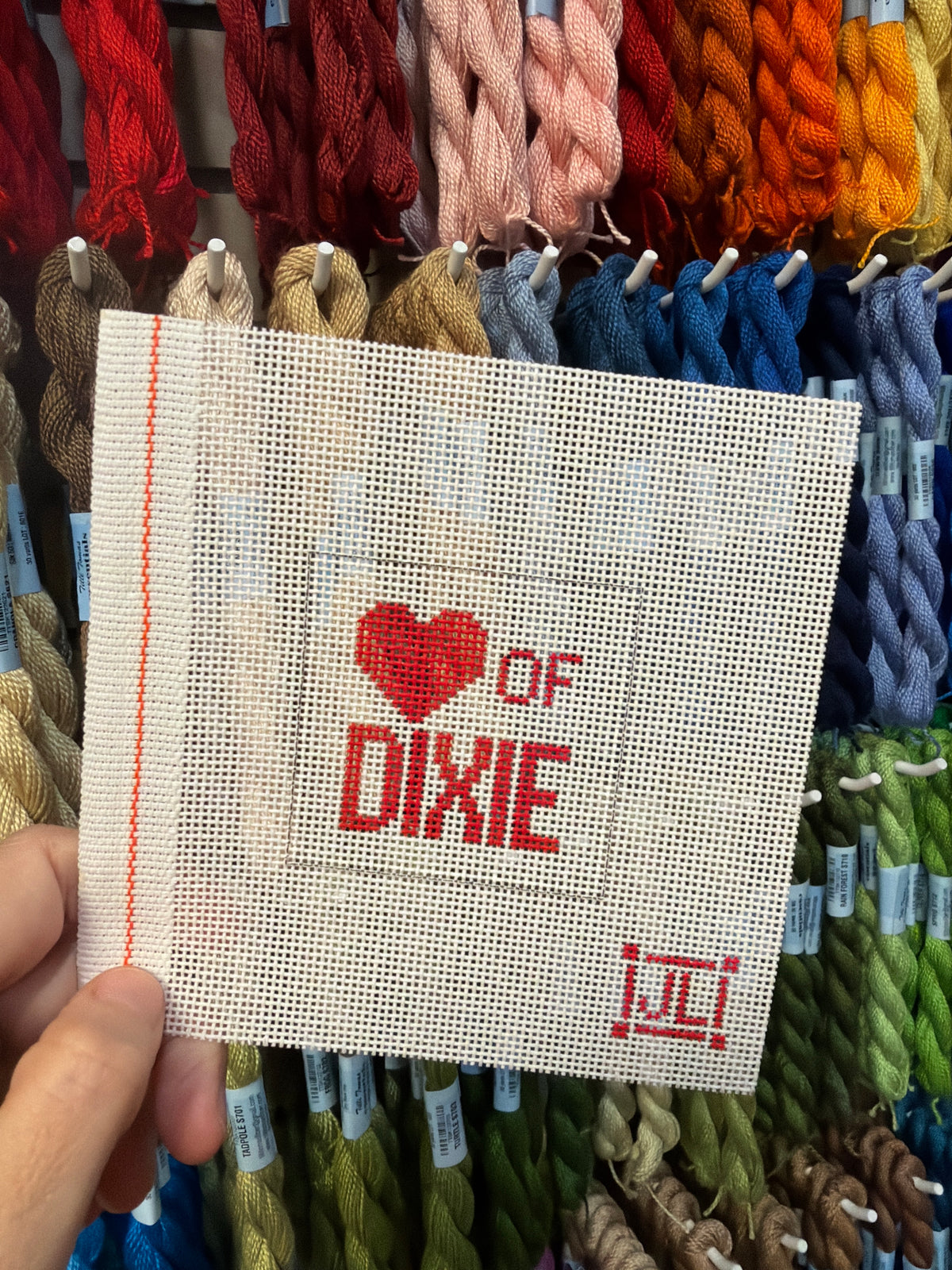 Heart of Dixie 2" Square Canvas