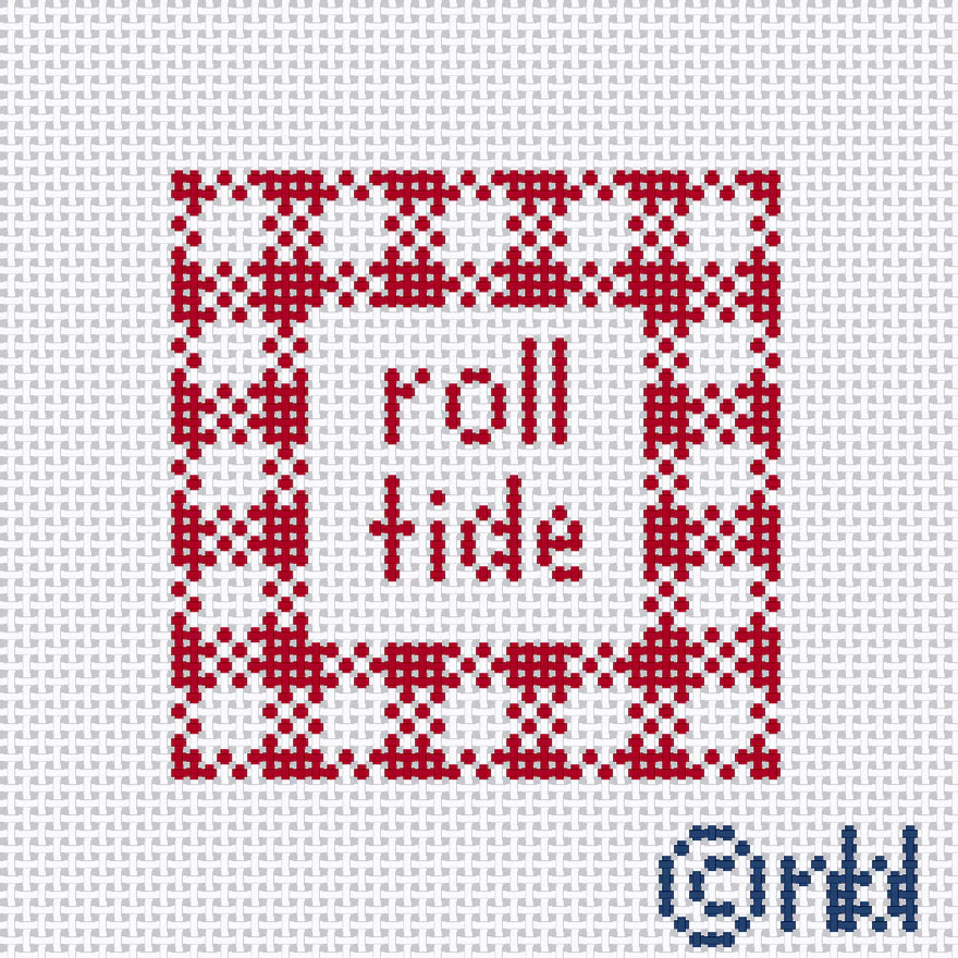 Roll Time Gingham Mini Square (2.2") Canvas