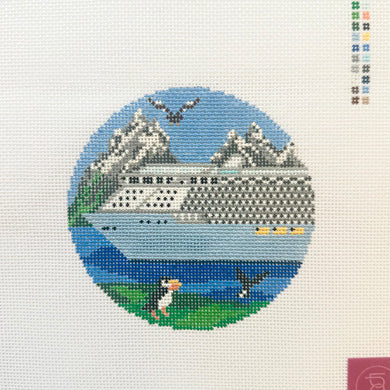 Alaska Cruise Travel Round Canvas