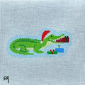Alligator with Presents Canvas