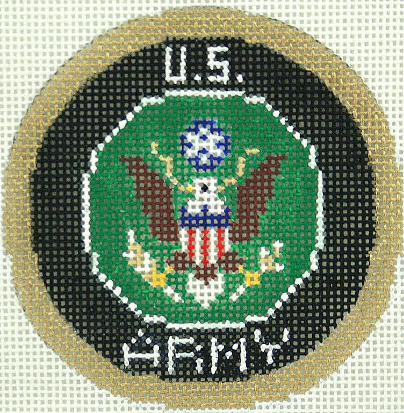 US Army Corps 3" Round Canvas