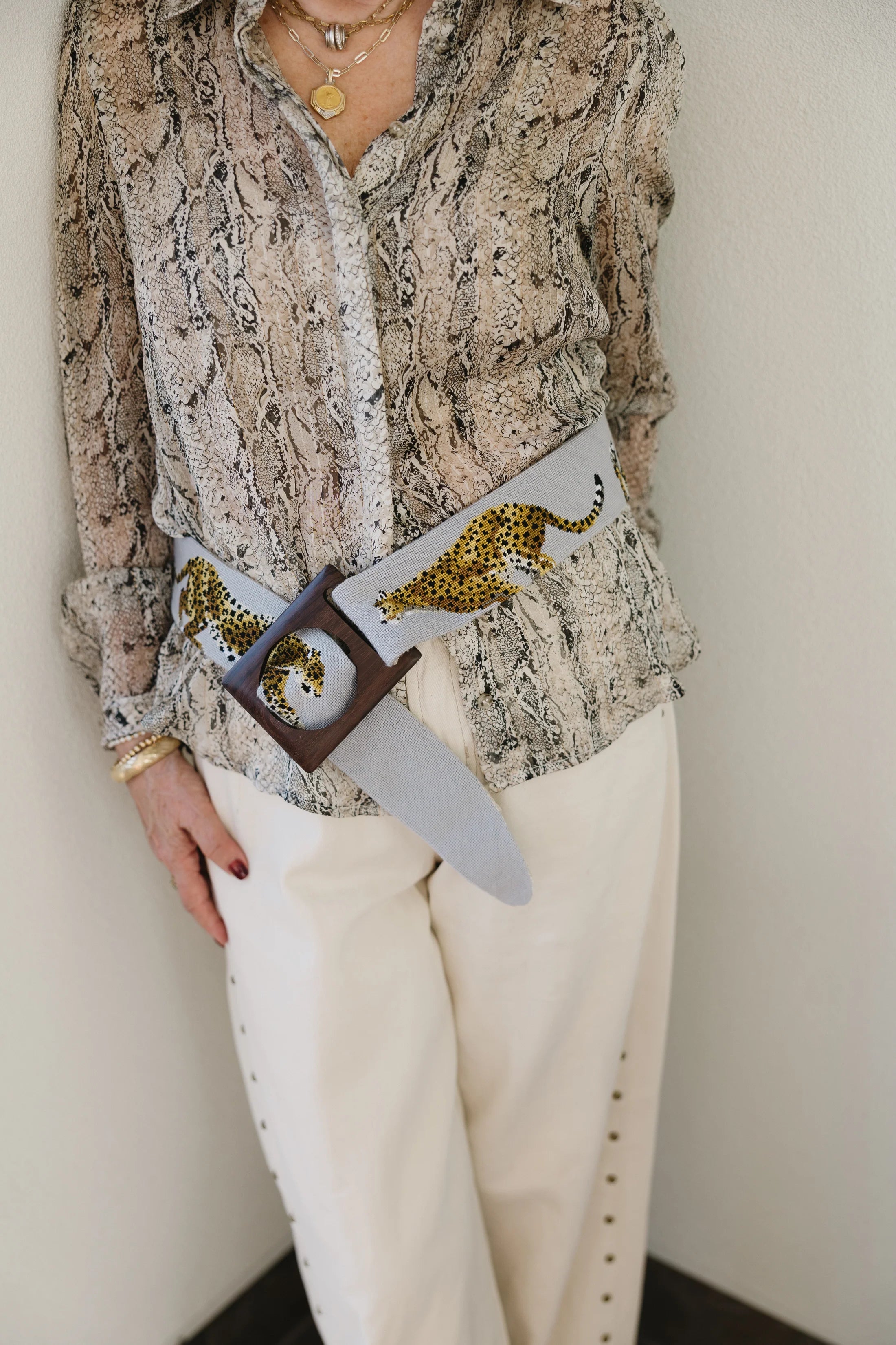 Cheetah Belt Canvas