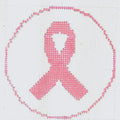Breast Cancer 3" Round Canvas