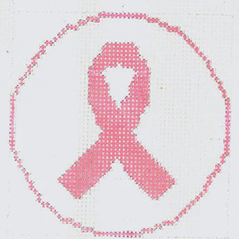Breast Cancer 3" Round Canvas