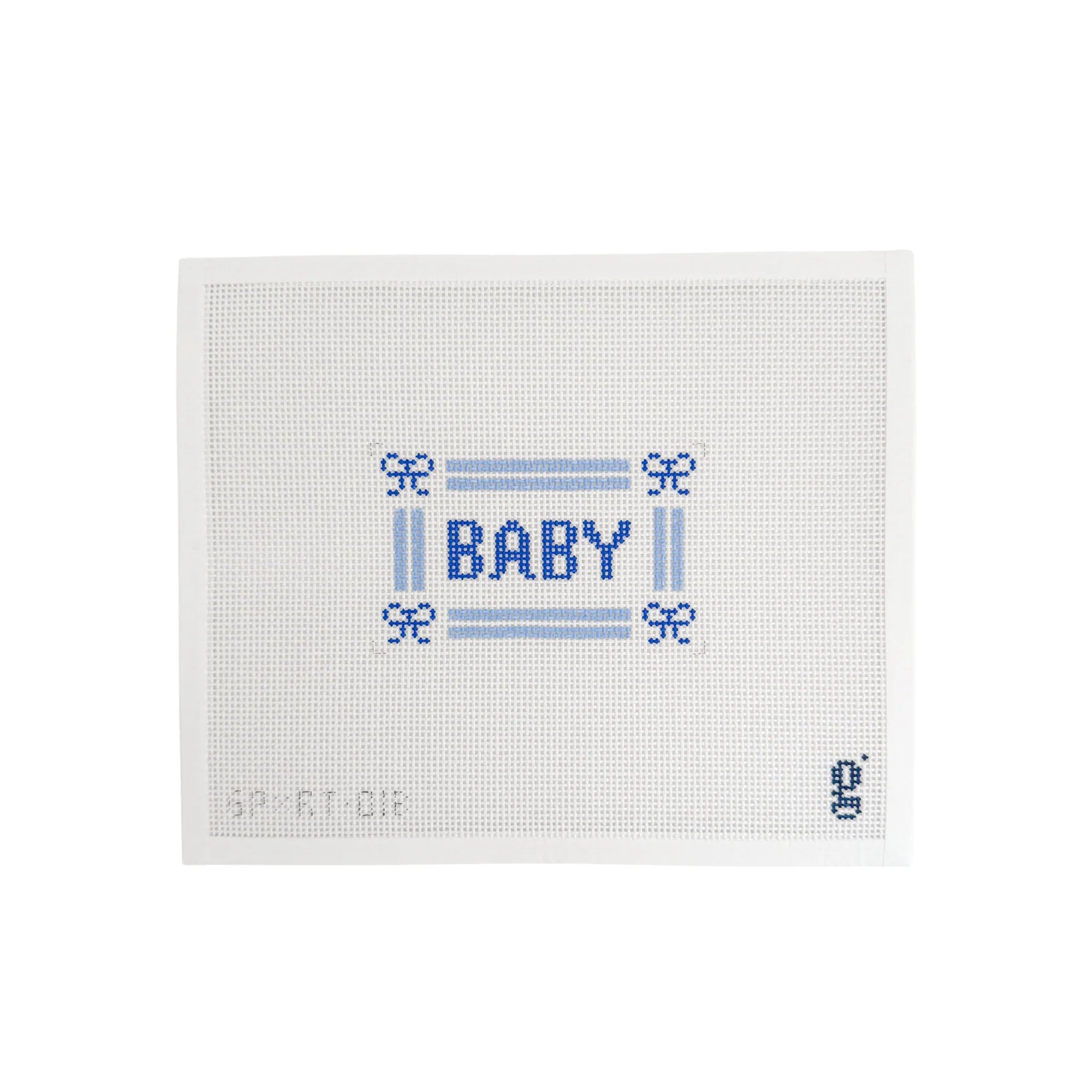 Baby Sign with Bows Canvas Blue