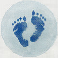 Baby Boy Footprints Canvas