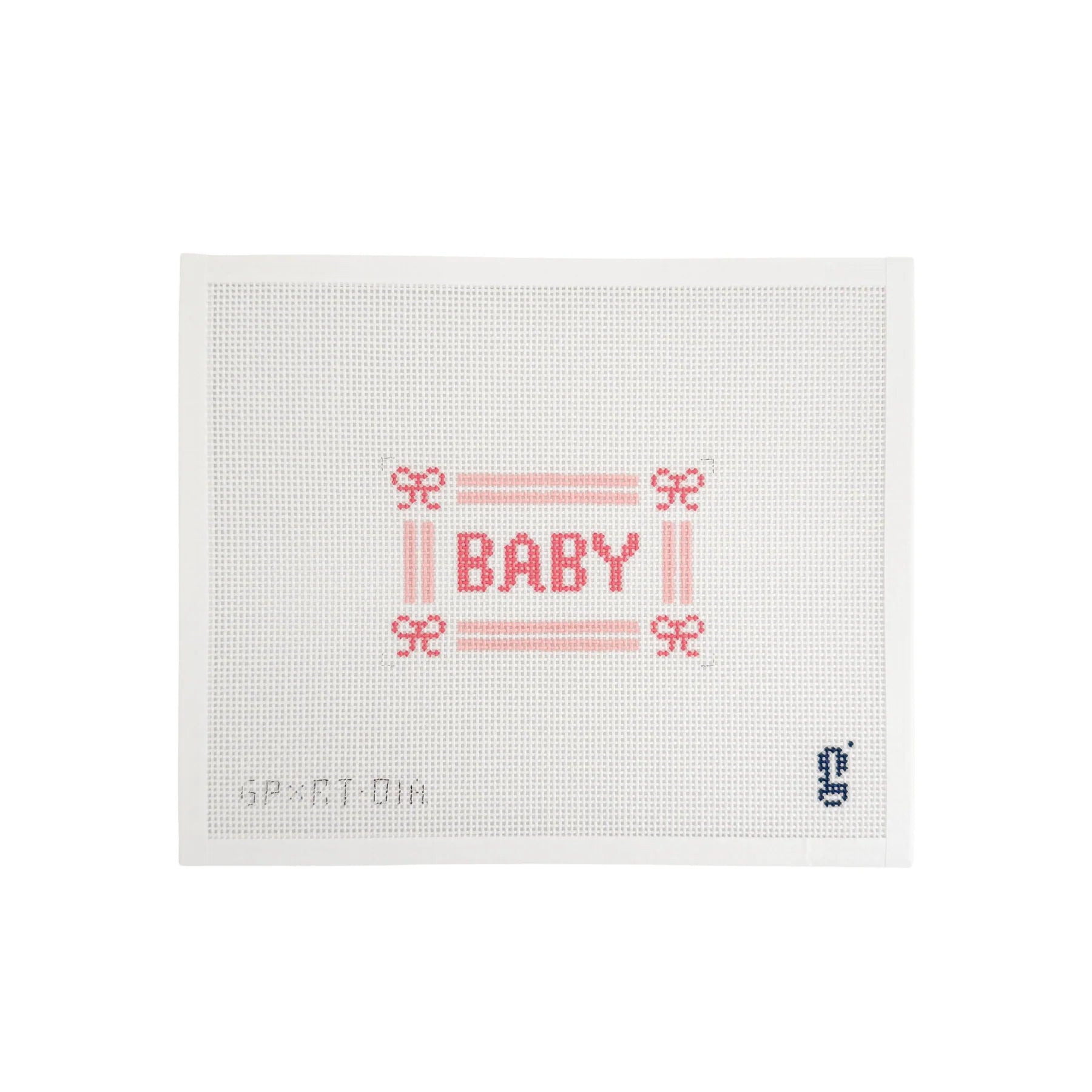 Baby Sign with Bows Canvas Pink
