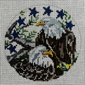 Bald Eagle Round Canvas