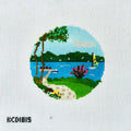 Bear Lodge Round Canvas