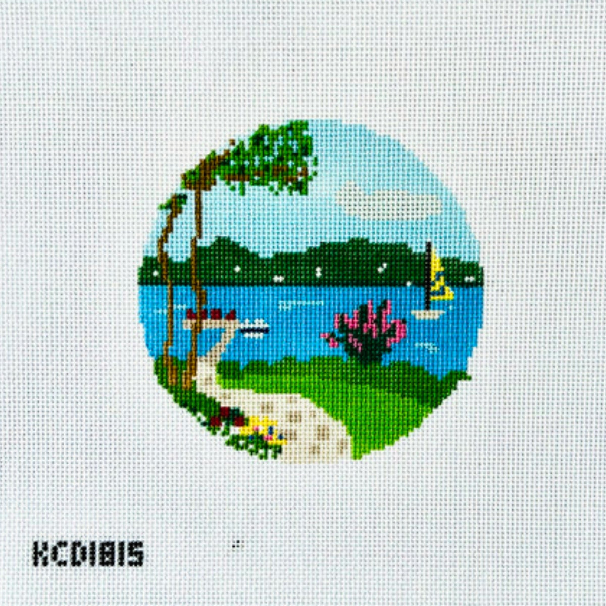 Bear Lodge Round Canvas