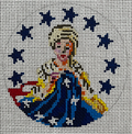 Betsy Ross Round Canvas