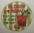 Happier Hour Bloody Mary Coaster Round Canvas