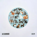 Blue Cat Round Canvas