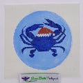 Blue Crab in Santa Hat Canvas
