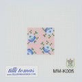 Blue Roses on Pink Mini Canvas