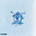 Blue Gingerbread House Ornament