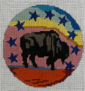 Buffalo Round Canvas