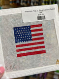 American Flag 2" Square Insert Canvas