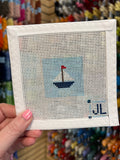 Sailboat 2" Square Canvas