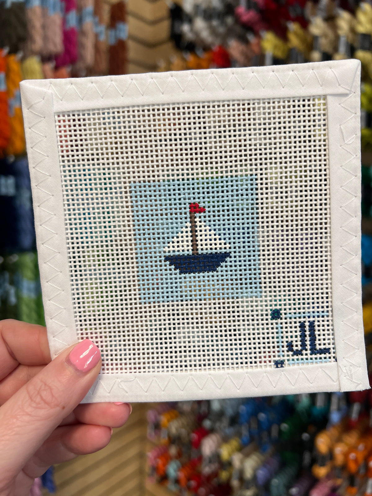 Sailboat 2" Square Canvas