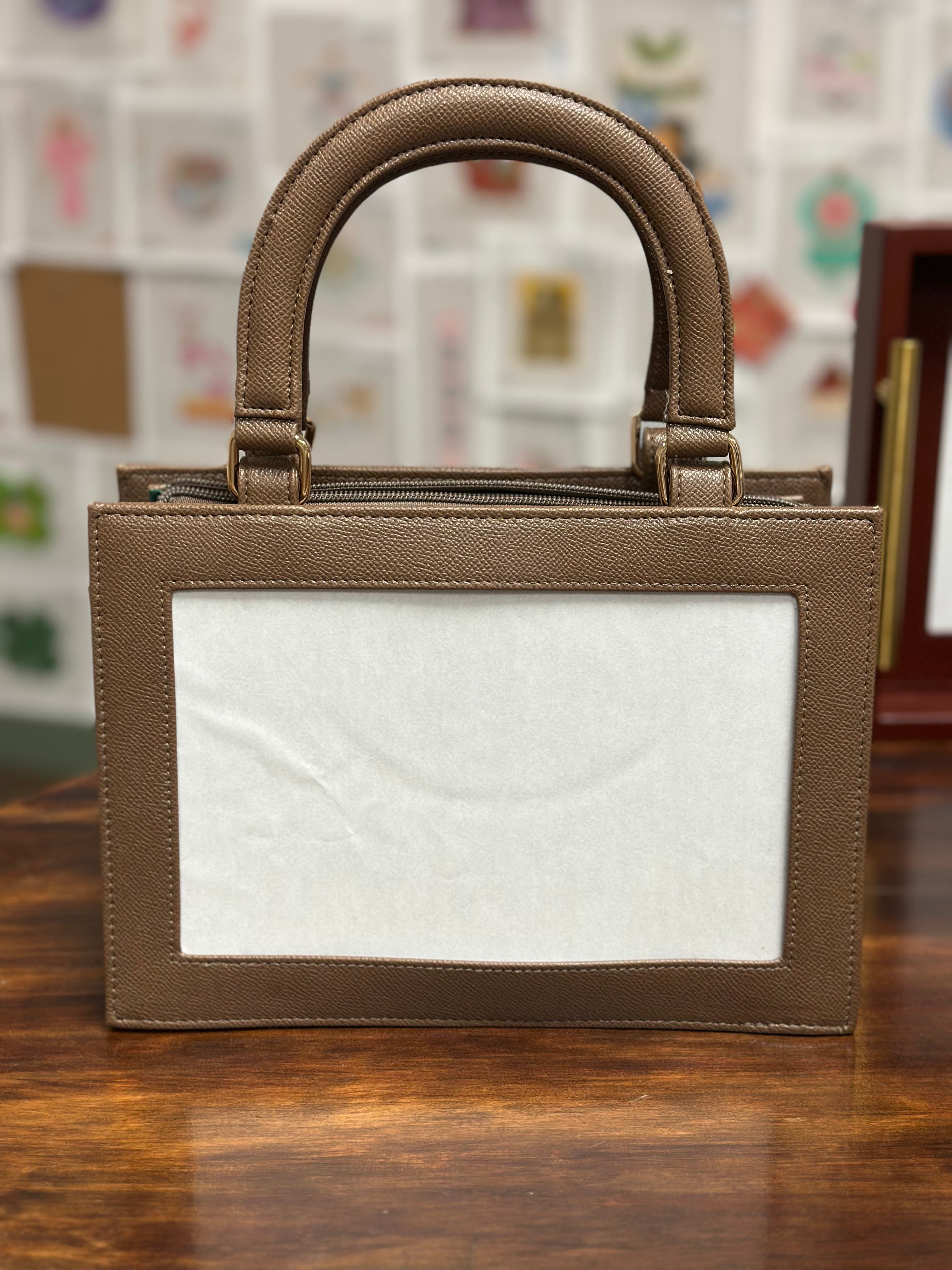 Leather Self-Finishing Purse - Brown