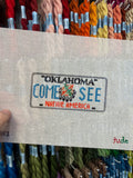 Oklahoma License Plate (COME SEE) Canvas