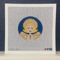 Angel Girl (Blonde) Round Canvas (