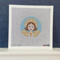 Angel Girl (Brunette) Round Canvas
