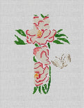 Camellia Cross with Butterfly Canvas