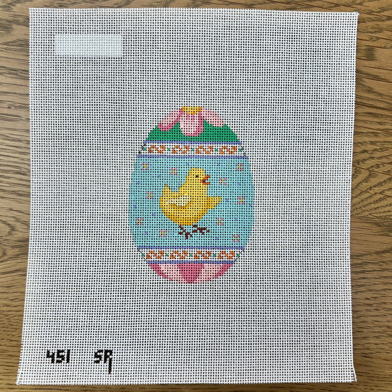Chick In Flower Sprinkles Egg Canvas