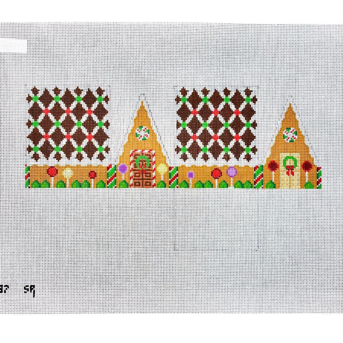 Chocolate Trellis 3D Gingerbread House Canvas