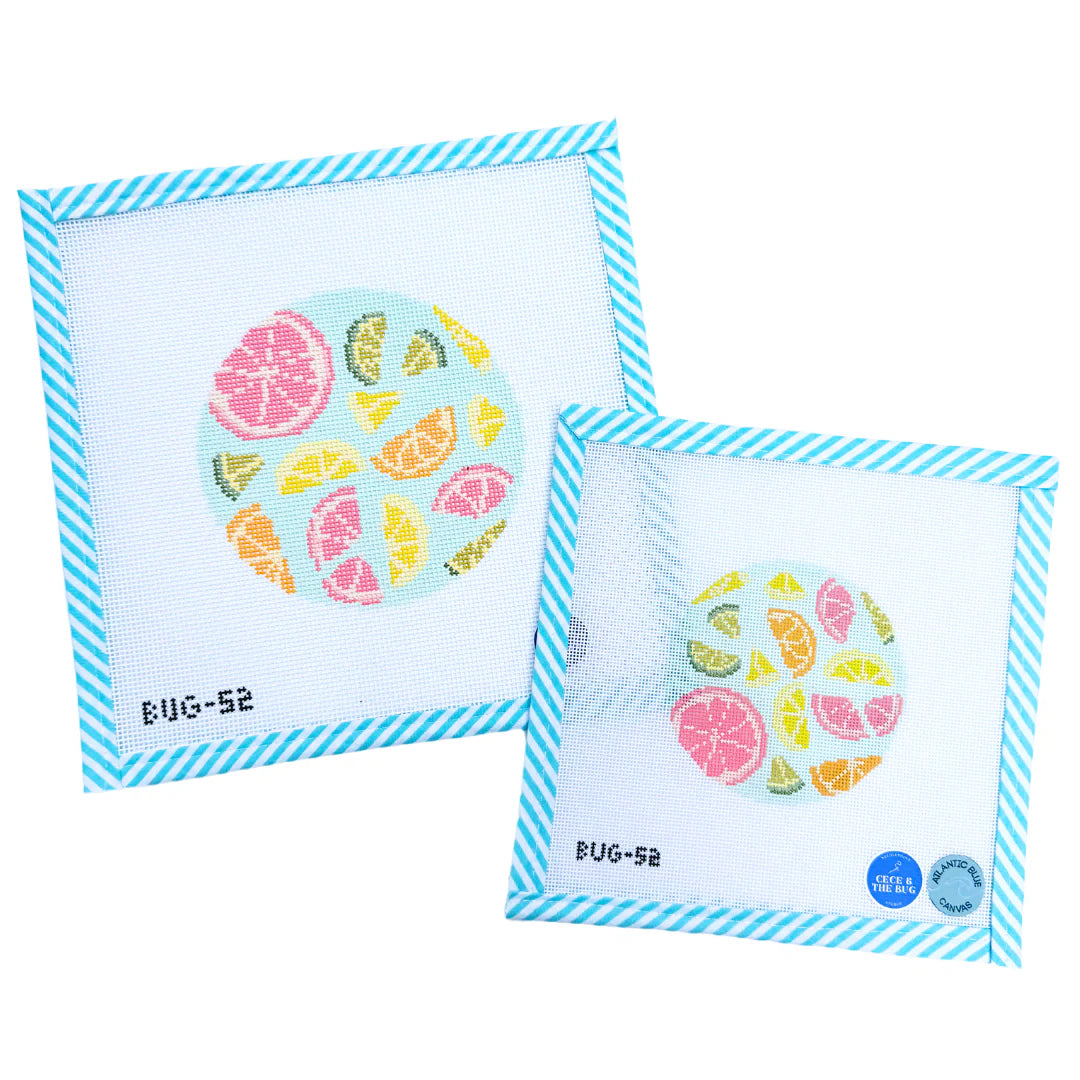 Citrus Slice Round Canvas