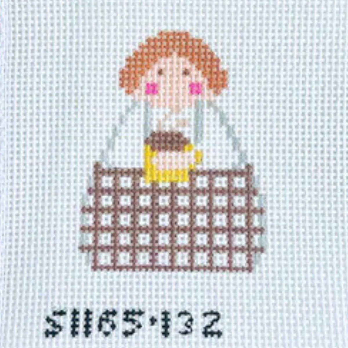 Coffee Stitch It Angel Canvas