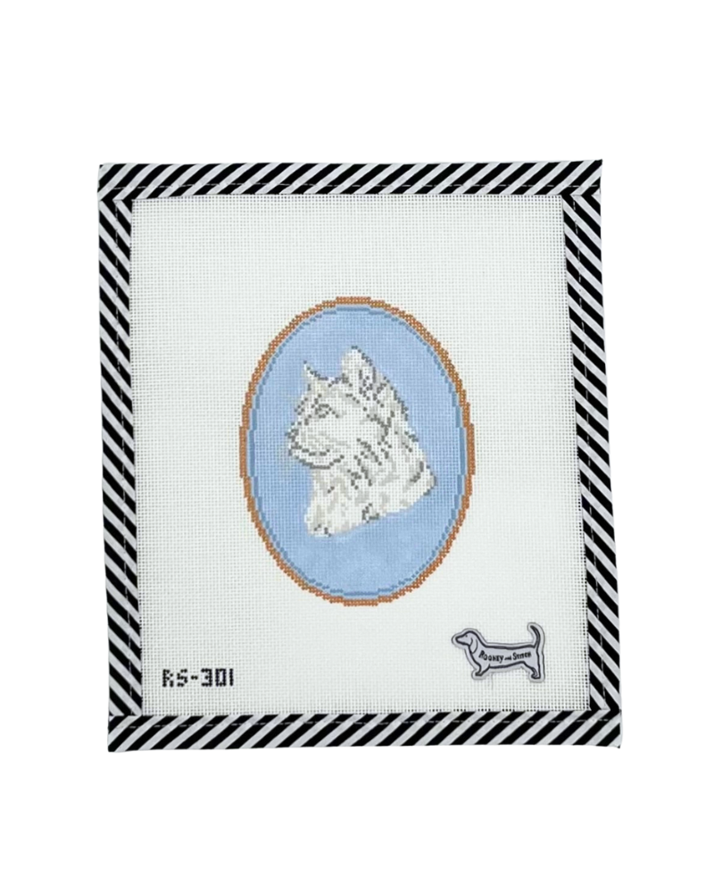 Long-Haired Cat Cameo Canvas