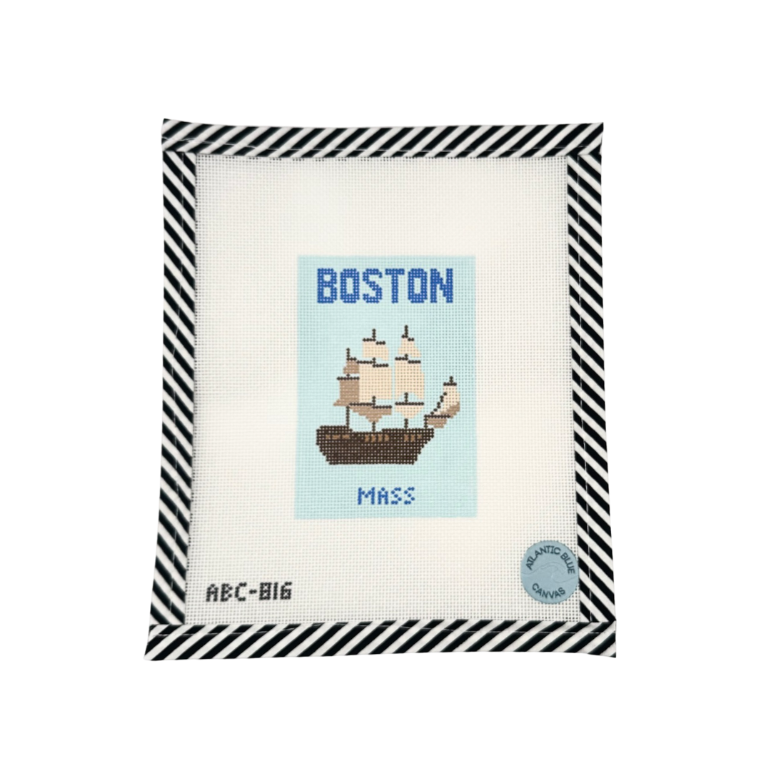 Boston Travel Book Canvas