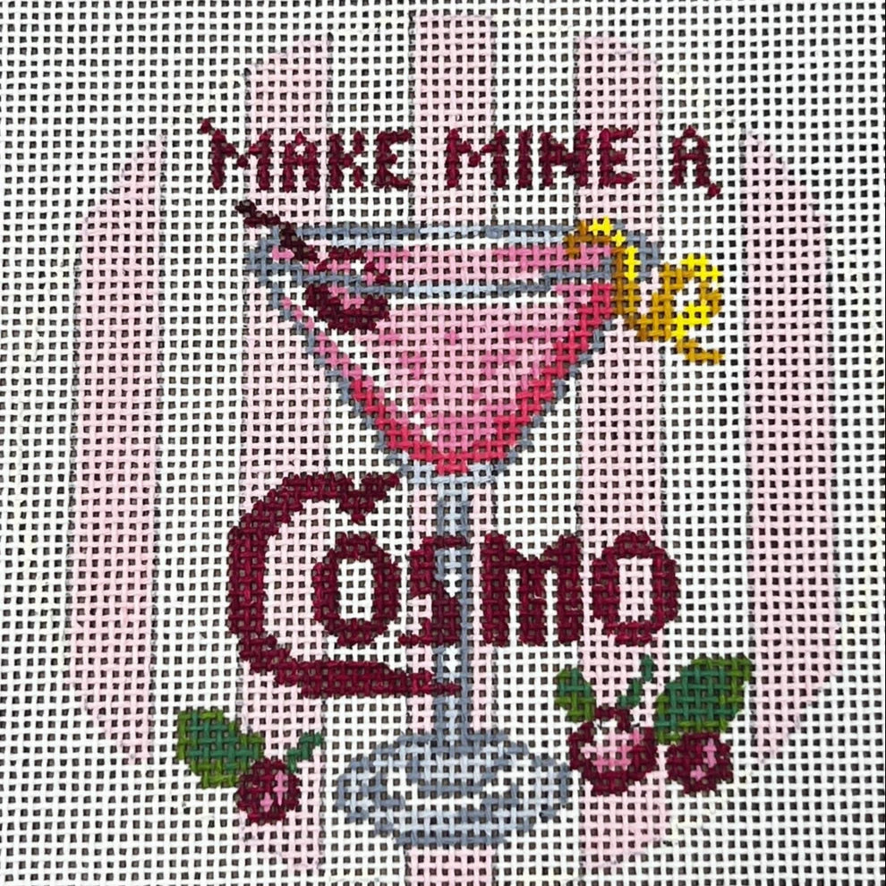 Happier Hour Cosmo Coaster Round Canvas