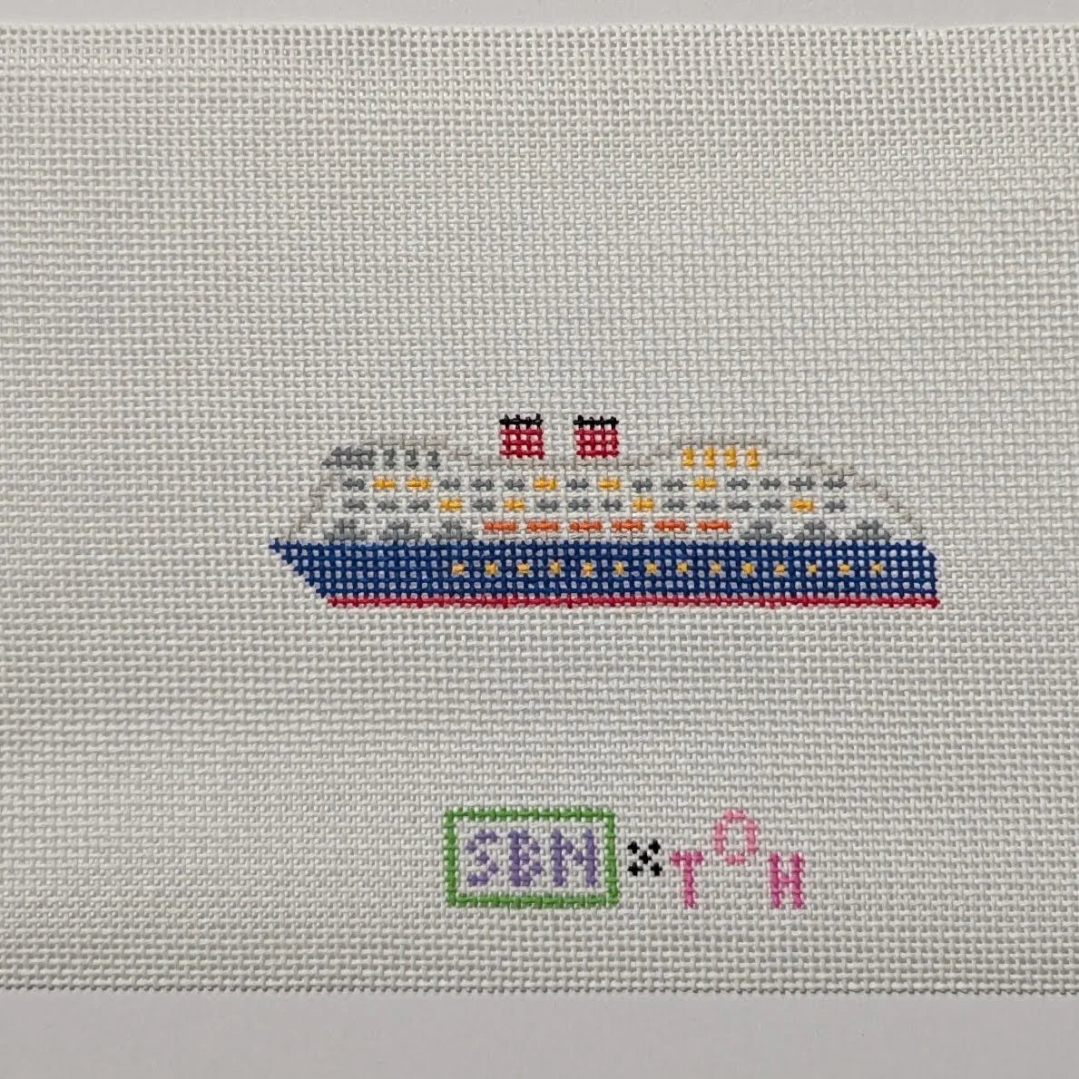 Cruise Ship Bag Charm Canvas