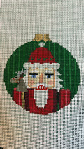 Santa Nutcracker Round Canvas