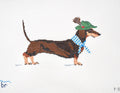 Dackel (dachshund) Canvas on 18 mesh