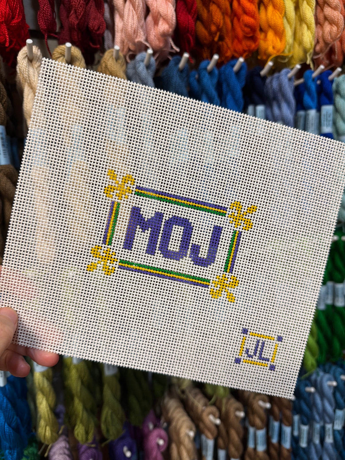 MOJ Mardi Gras Organization Sign Canvas