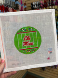 Ole Miss Football Field Round Canvas