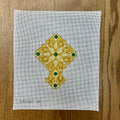 Emerald Star Flower Cross Canvas