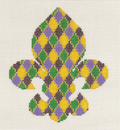 Fleur de Lis Mardi Gras canvas