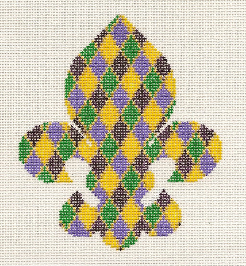 Fleur de Lis Mardi Gras canvas