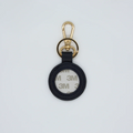 Leather Self-Finishing Key Fob-Navy
