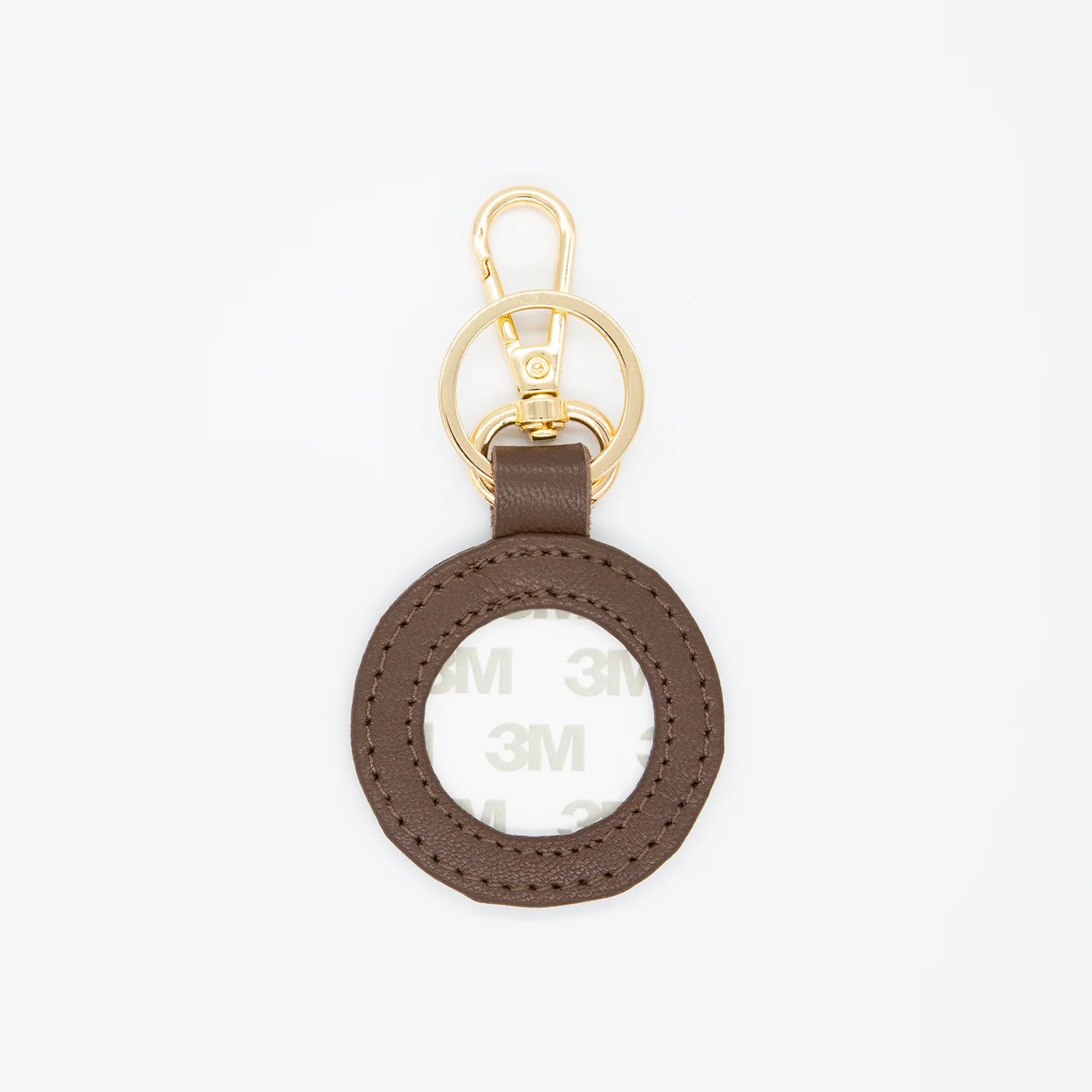 Leather Self-Finishing Key Fob-Brown